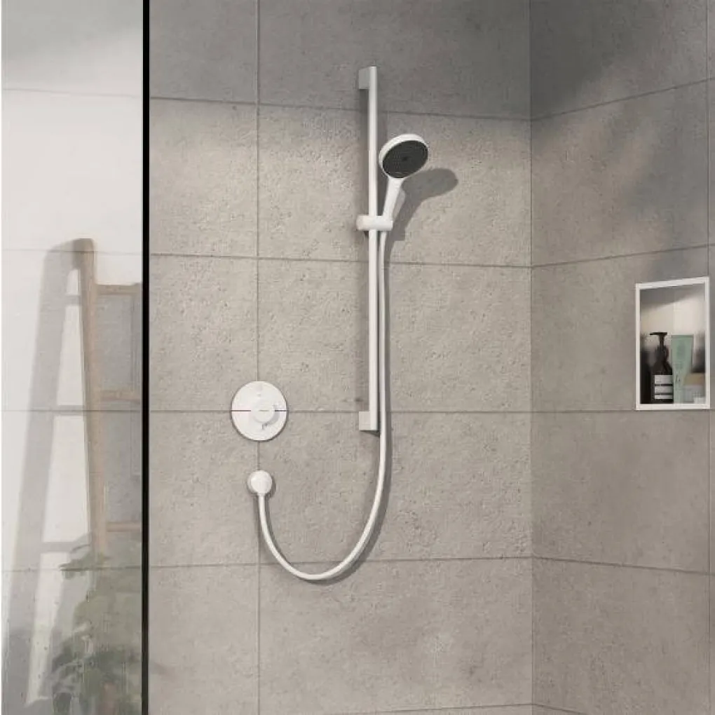 Термостат прихованого монтажу Hansgrohe ShowerSelect Comfort S на 1 функцію Matt White (15553700)- Фото 3