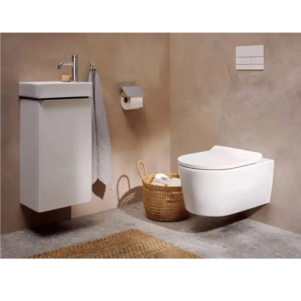 Унитаз подвесной с крышкой Hansgrohe EluPura S 540 безободочный с сиденьем Soft Close белый (60193450+60148450)- Фото 3