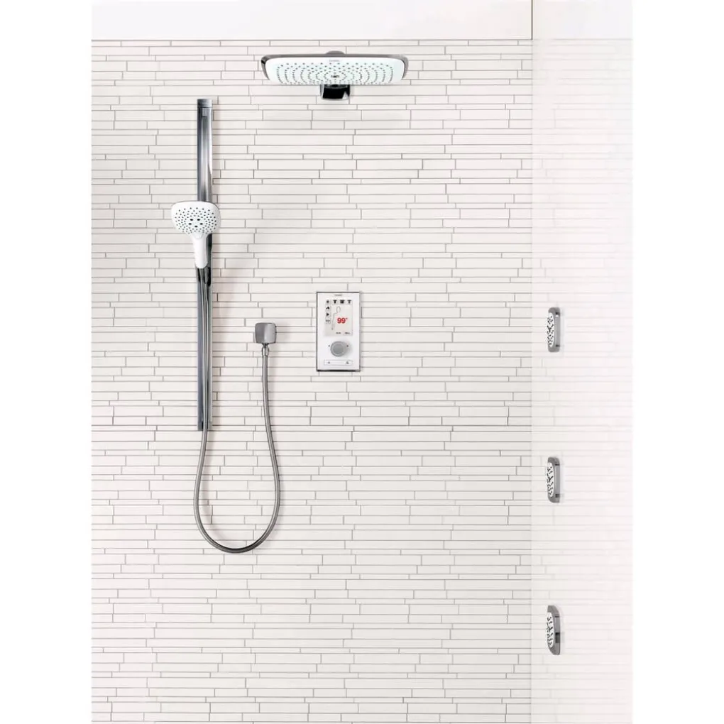 Верхний душ Hansgrohe PuraVida Overhead shower 400 1jet с держателем со стены, хром (27437000)- Фото 4