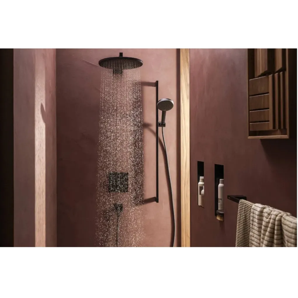 Верхній душ Hansgrohe Raindance Alive S 300 1jet EcoSmart чорний мат (24521670)- Фото 4