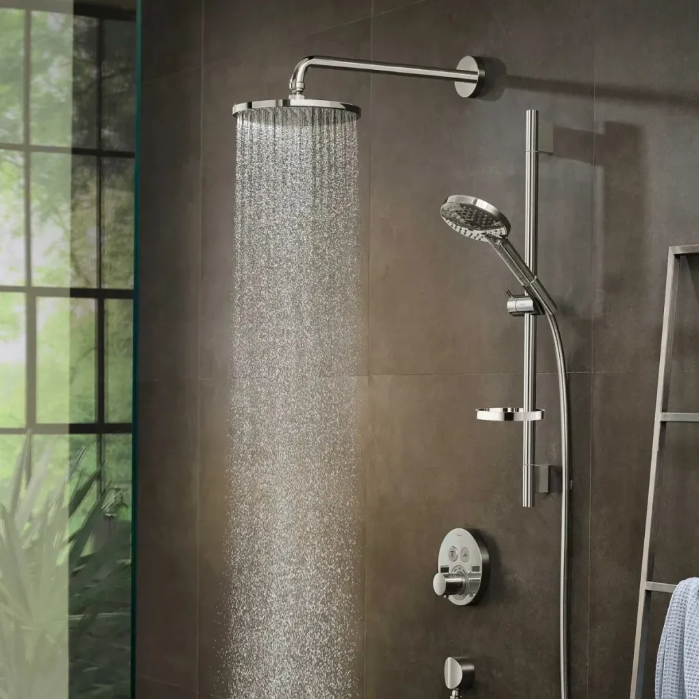 Верхній душ Hansgrohe Raindance S 240 Showerpipe PowderRain EcoSmart+ 1jet хром (28821000)- Фото 2