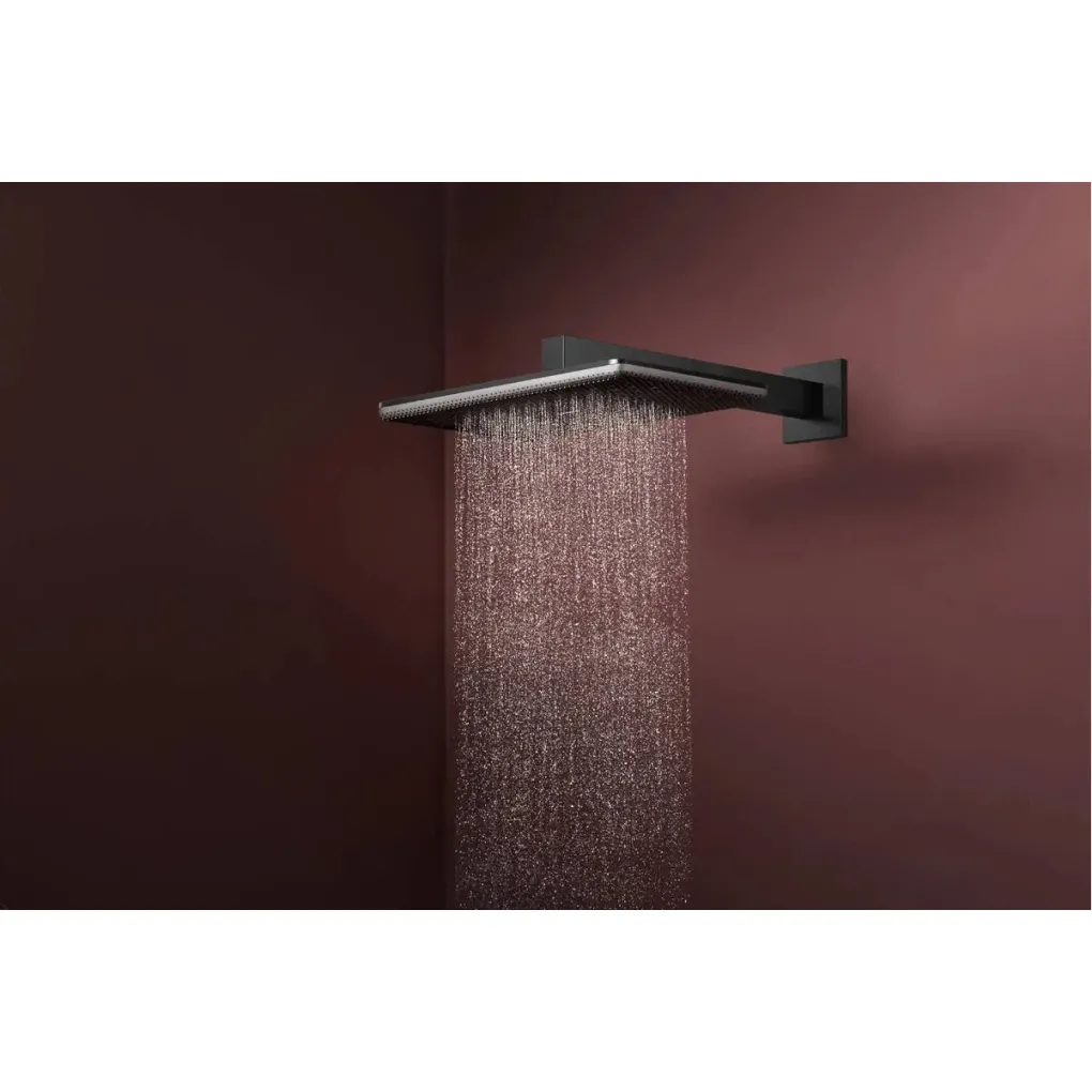 Верхній душ Hansgrohe Raindance Alive Q 340/210 1jet чорний хром мат (24530340)- Фото 2