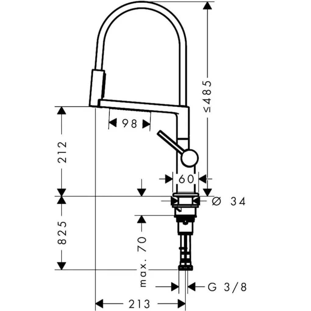 Смеситель для кухни Hansgrohe Talis Select M54 нержавеющая сталь (72861800)- Фото 2