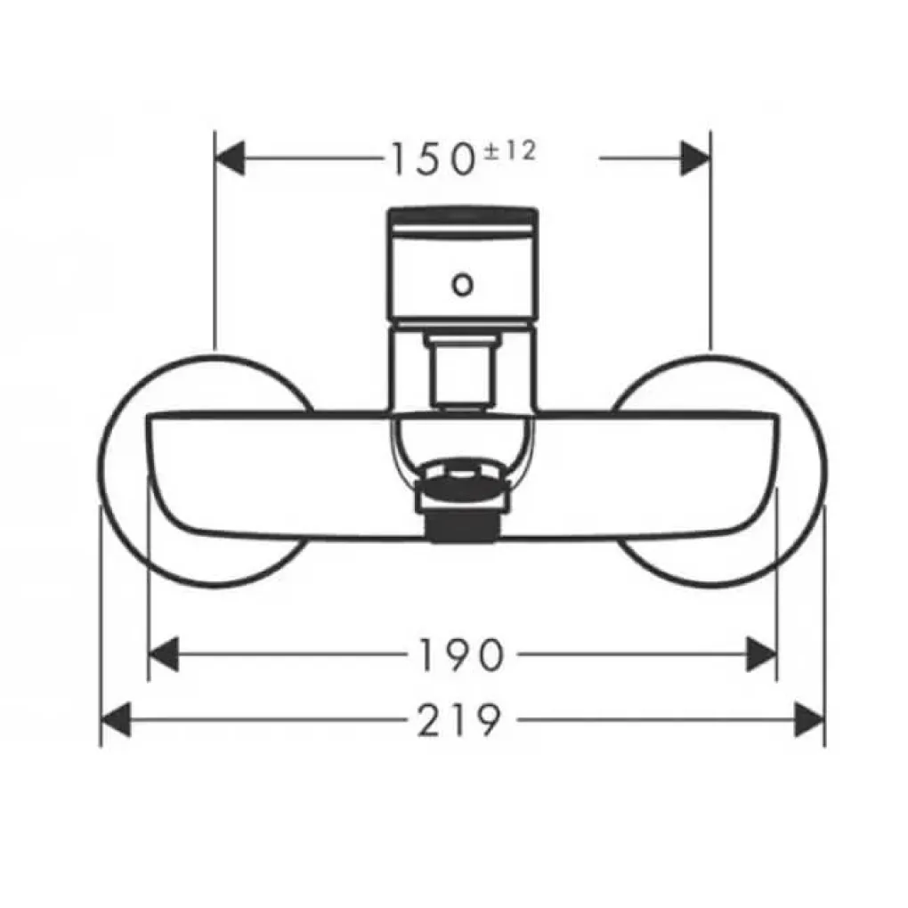 Смеситель для ванны Hansgrohe Metris E хром (31470000)- Фото 3
