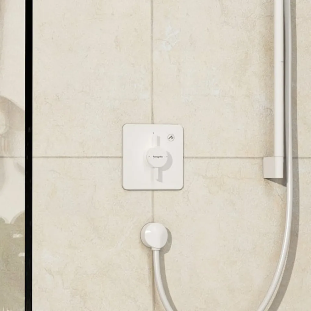 Змішувач для душу Hansgrohe DuoTurn Q на 1 функцію білий матовий (75614700)- Фото 2