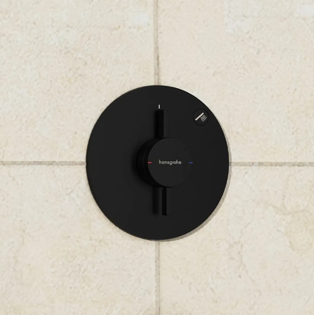 Смеситель для душа Hansgrohe DuoTurn S на 1 функцию черный матовый (75618670)- Фото 2