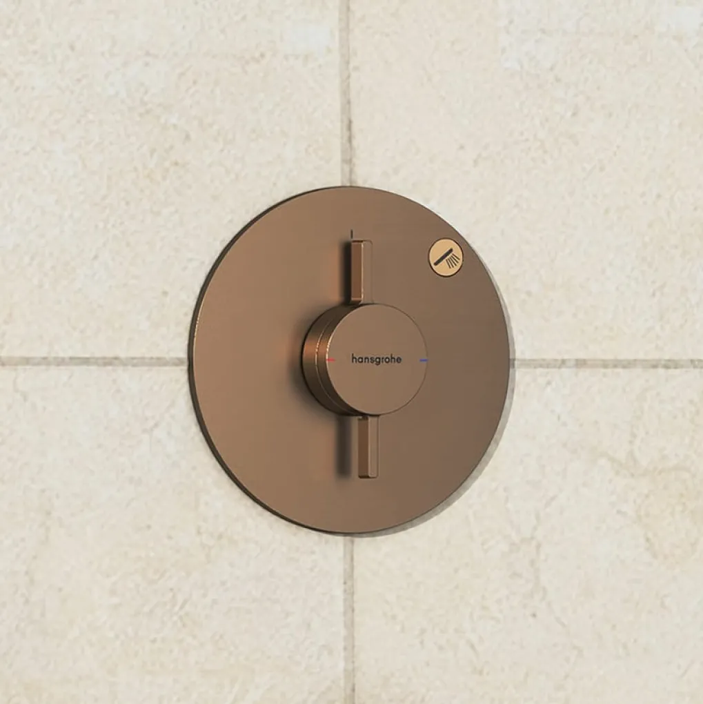 Змішувач для душу Hansgrohe DuoTurn S на 1 функцію шліфована бронза (75618140)- Фото 2
