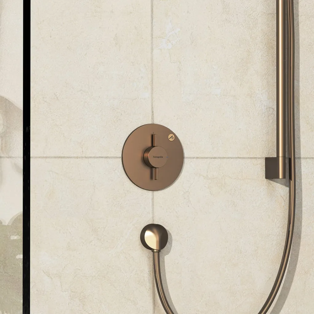 Змішувач для душу Hansgrohe DuoTurn S на 1 функцію шліфована бронза (75618140)- Фото 3