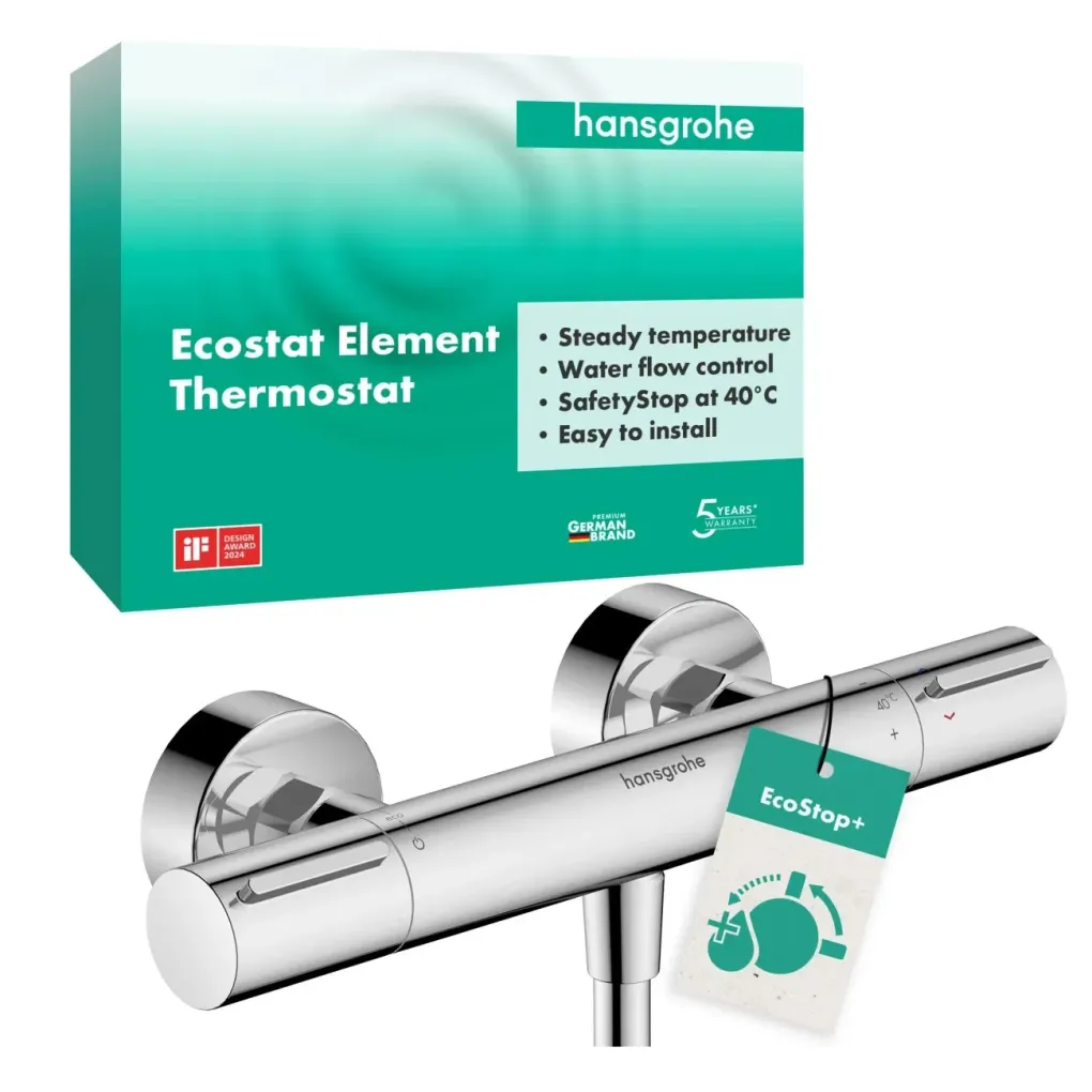 Змішувач для душу Hansgrohe Ecostat Element з термостатом хром (13346000)- Фото 2