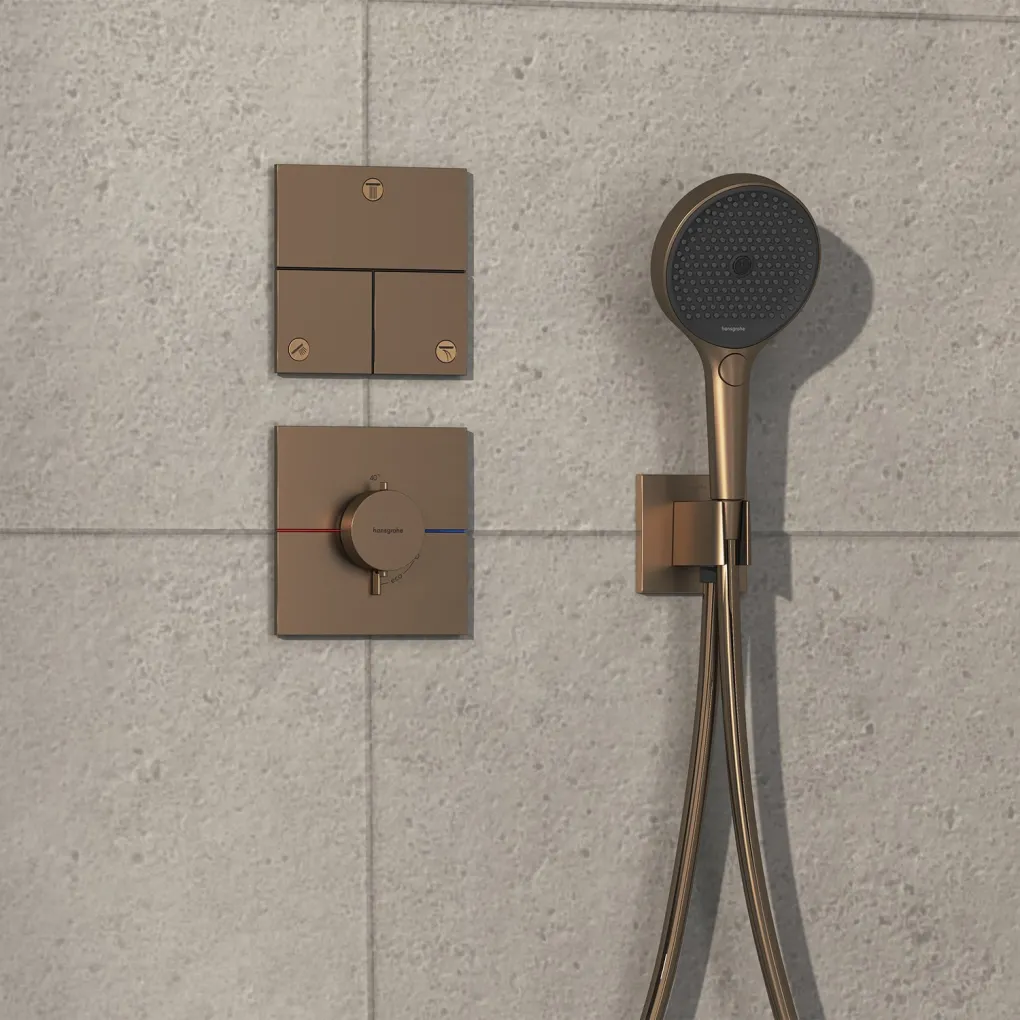 Змішувач для душу Hansgrohe ShowerSelect Comfort E з термостатом на 1 споживача шліфована бронза (15574140)- Фото 3