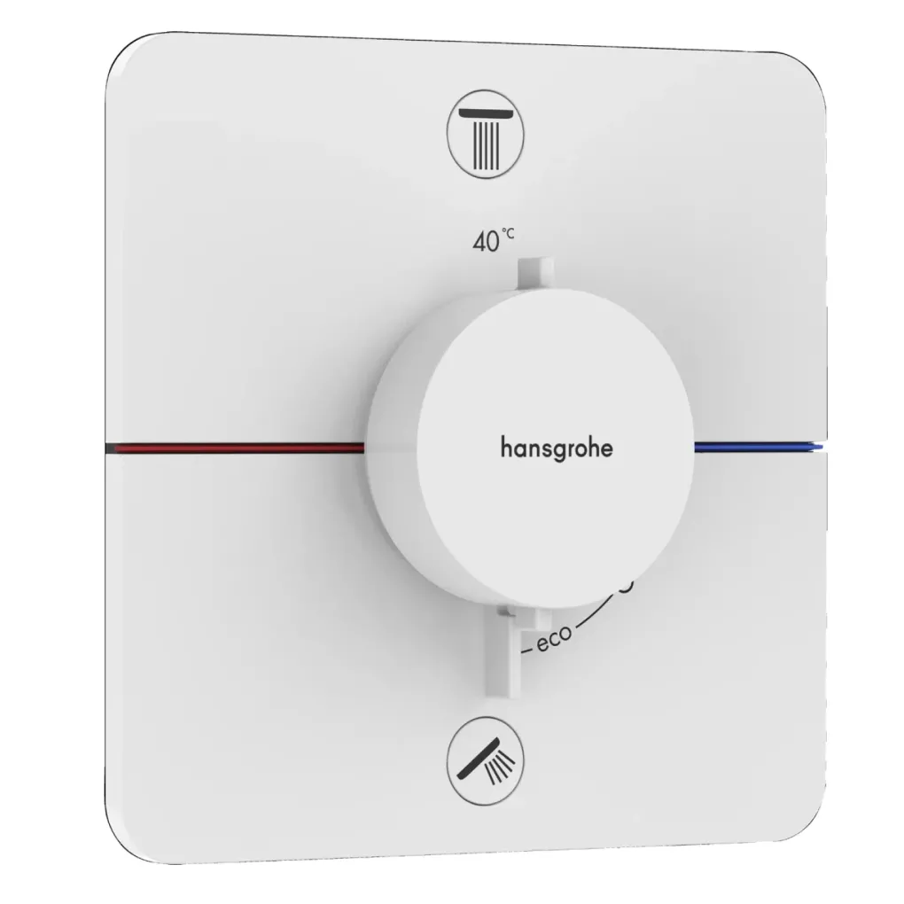 Змішувач для душу Hansgrohe ShowerSelect Comfort Q з термостатом на 2 споживача білий матовий (15583700)- Фото 1