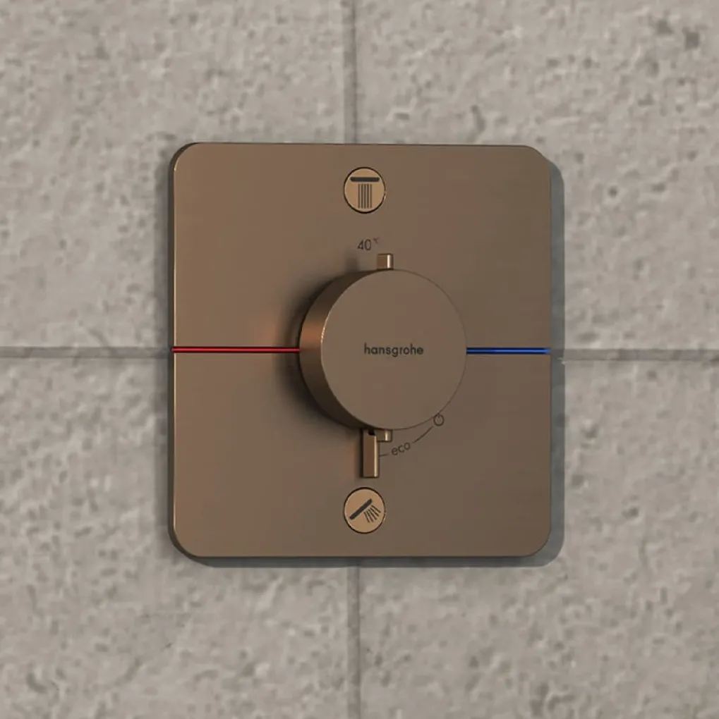Змішувач для душу Hansgrohe ShowerSelect Comfort Q з термостатом на 2 споживача шліфована бронза (15583140)- Фото 2