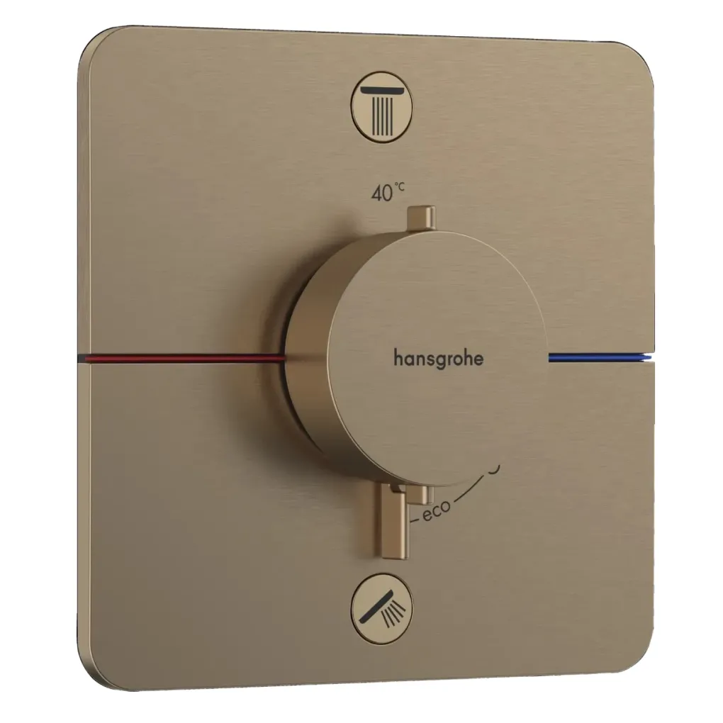Змішувач для душу Hansgrohe ShowerSelect Comfort Q з термостатом на 2 споживача шліфована бронза (15583140)- Фото 1