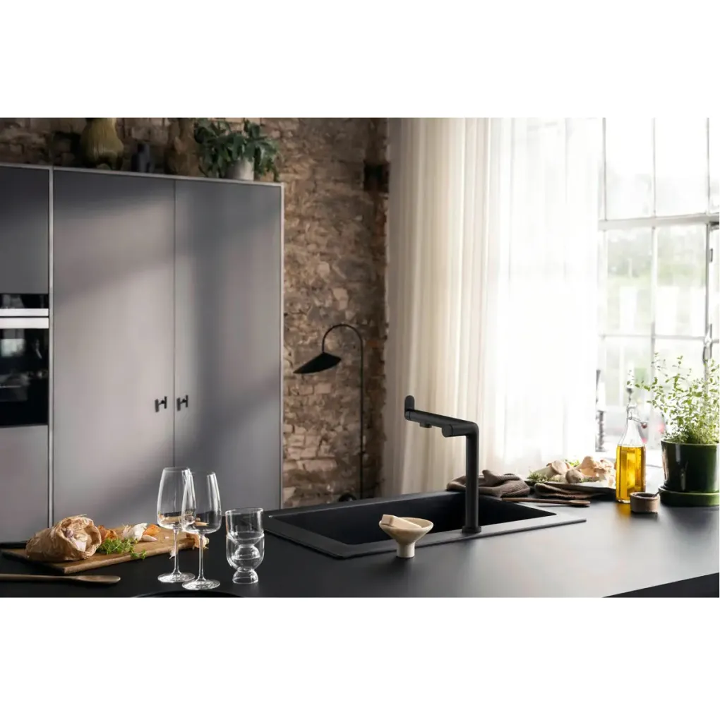 Змішувач для кухні Hansgrohe Aqittura M91 із краном для фільтрованої води чорний- Фото 3