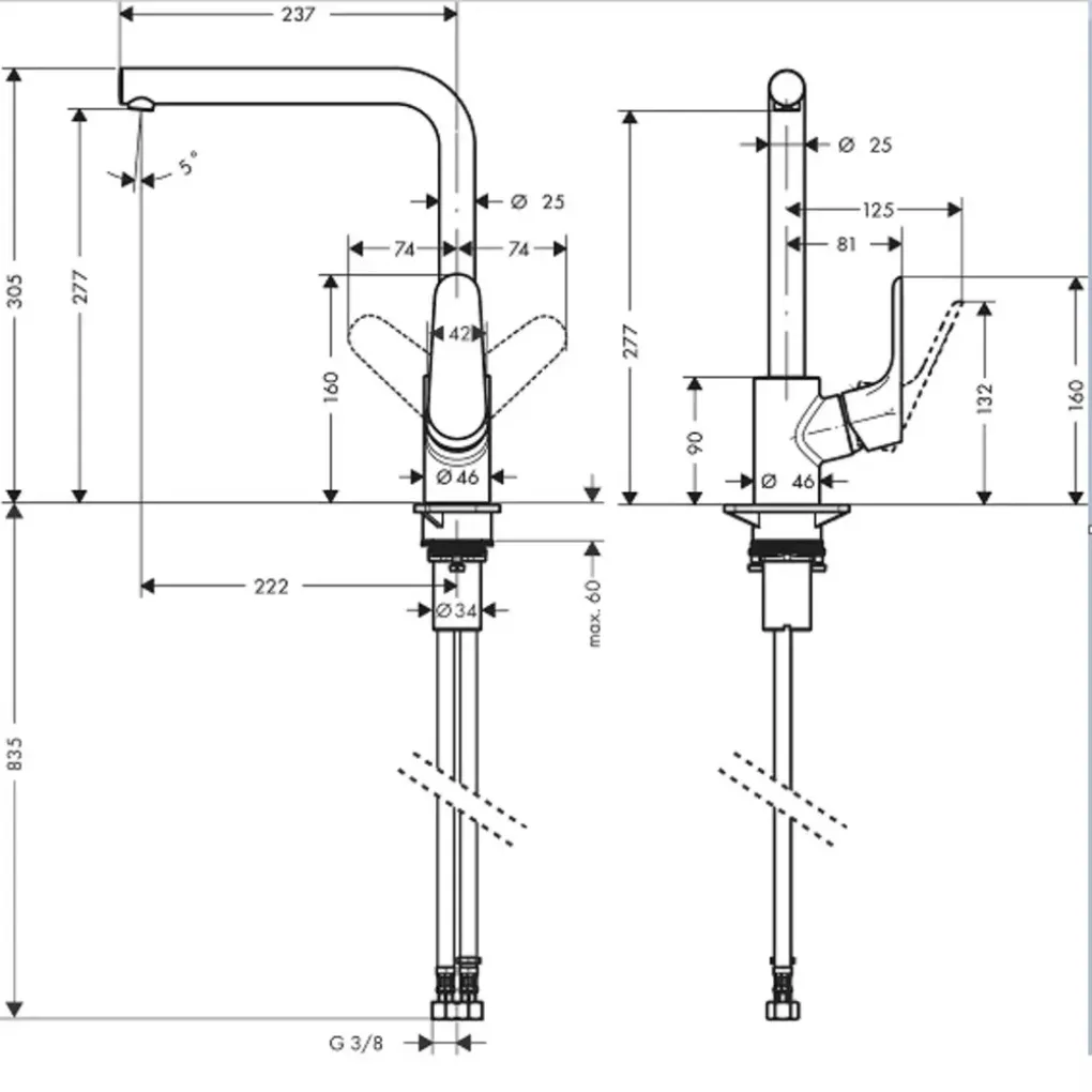 Змішувач для кухні Hansgrohe Focus M41 хром (31827000)- Фото 2