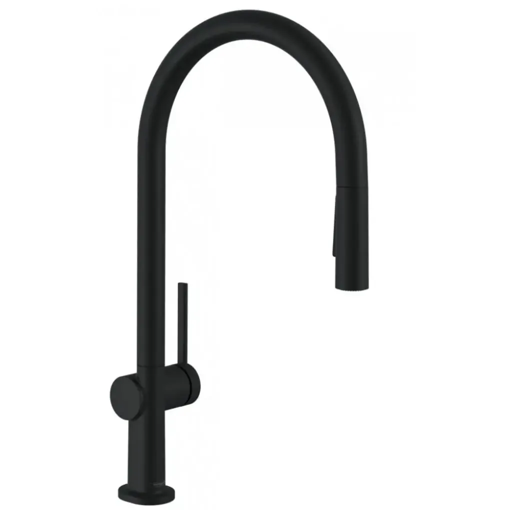 Смеситель для кухни Hansgrohe Talis M54 210 с вытяжным душем черный матовый- Фото 1
