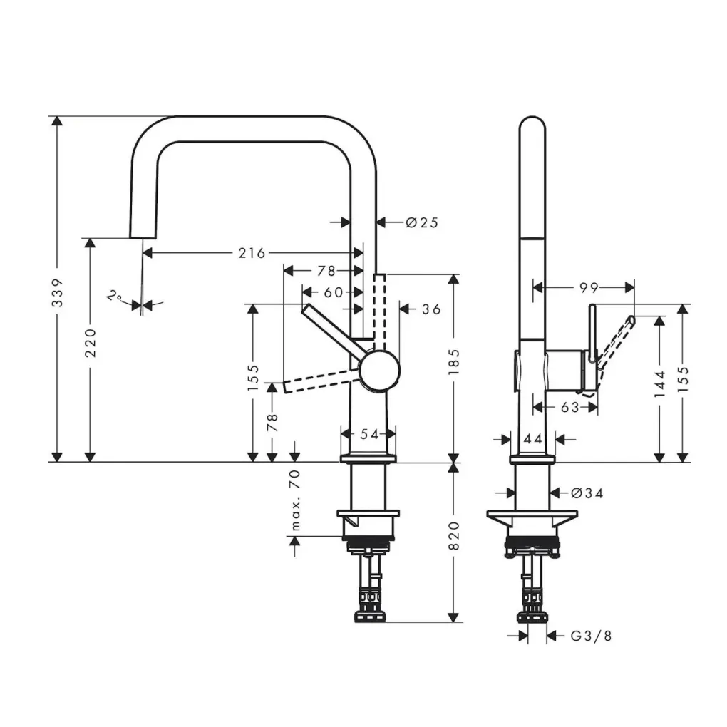 Змішувач для кухні Hansgrohe Talis M54 хром (72844000)- Фото 4
