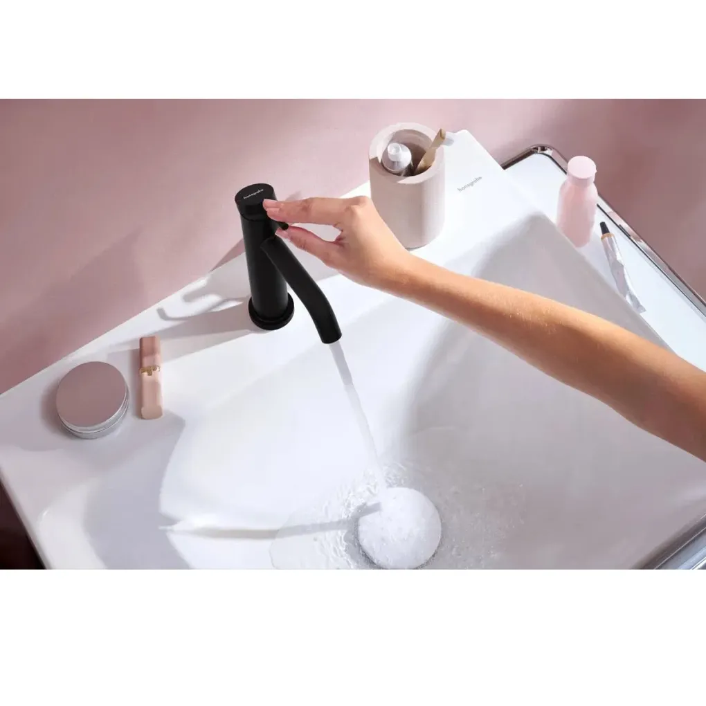 Змішувач для умивальника Hansgrohe Tecturis S CoolStart EcoSmart+ 110 без зливного набору чорний матовий (73321670)- Фото 3