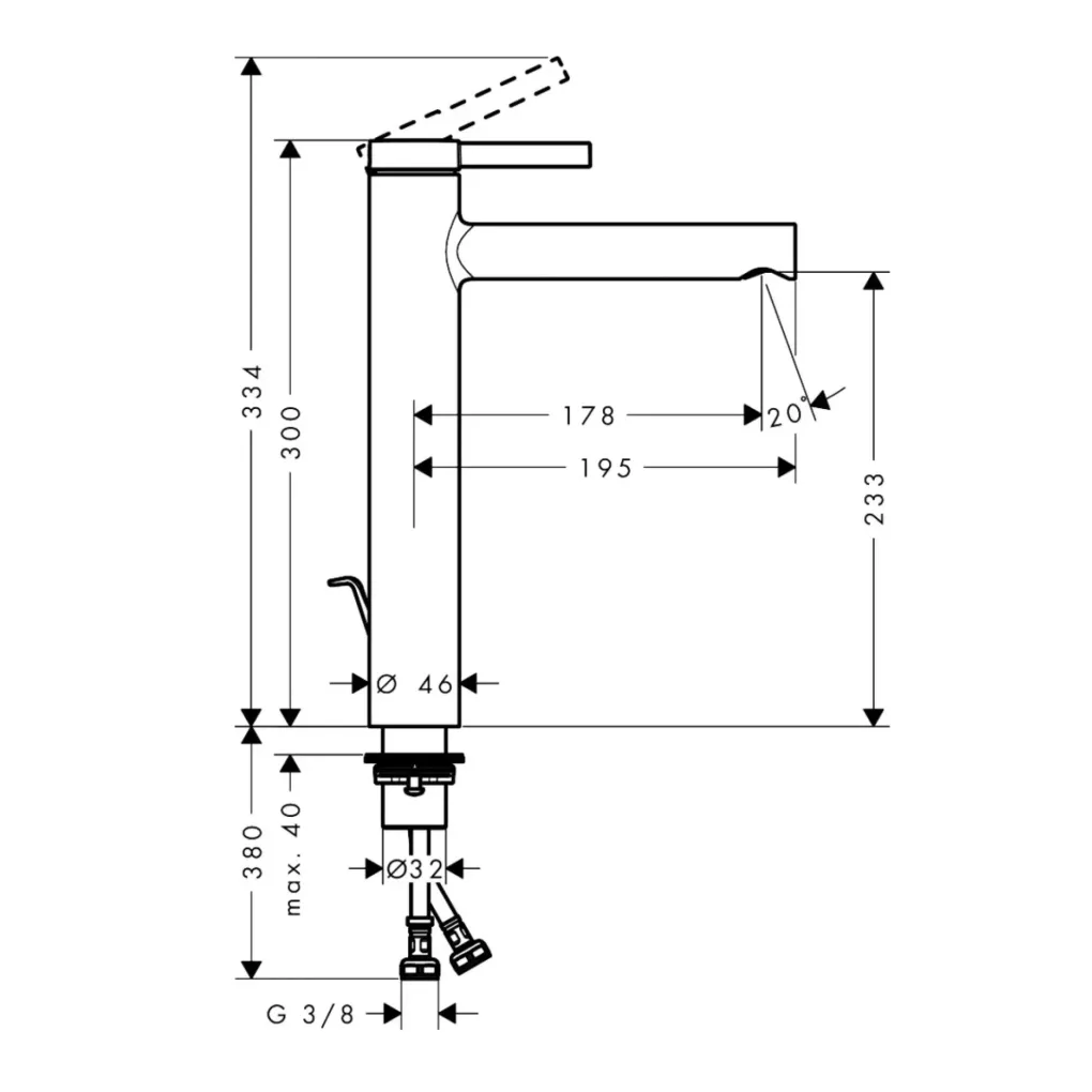 Змішувач для умивальника Hansgrohe Zesis S 230 хром (74732000)- Фото 2
