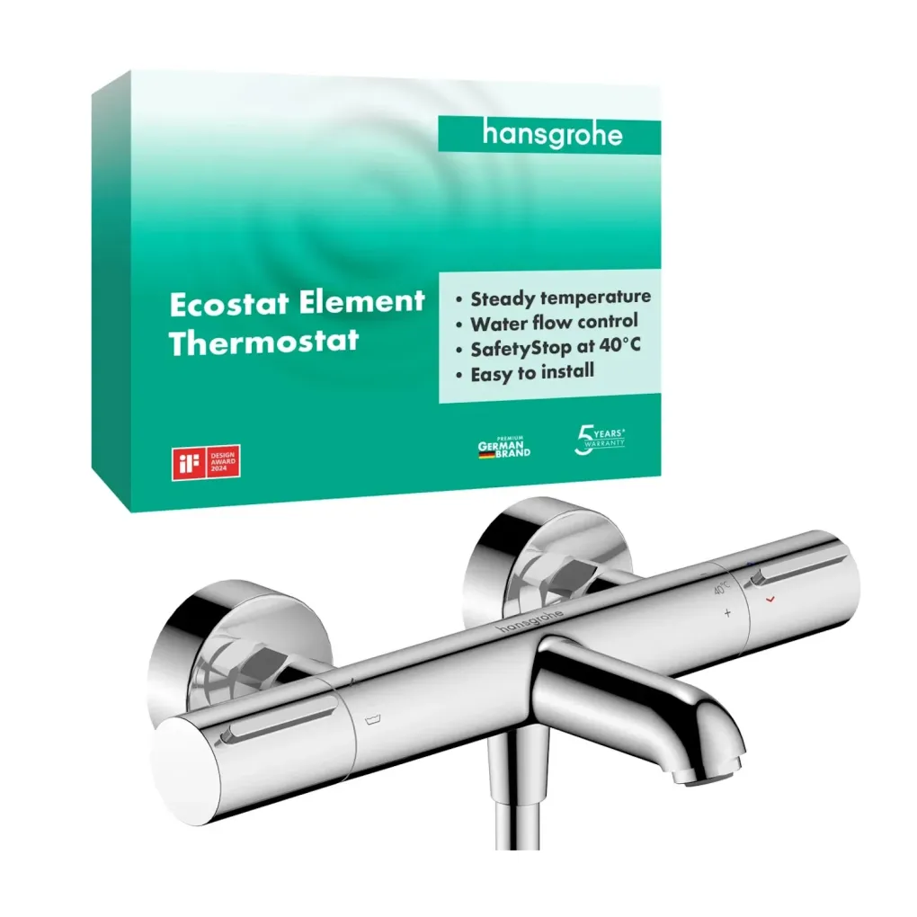 Змішувач для ванни Hansgrohe Ecostat Element з термостатом хром (13347000)- Фото 3