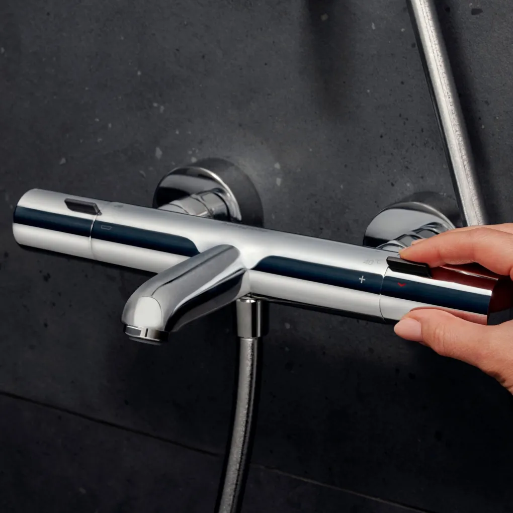 Змішувач для ванни Hansgrohe Ecostat Fine з термостатом хром (13325000)- Фото 2
