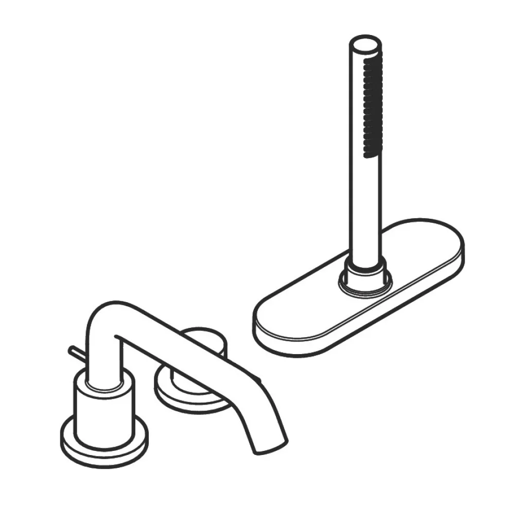 Змішувач Hansgrohe Tecturis S на борт ванни білий матовий (73447700)- Фото 4