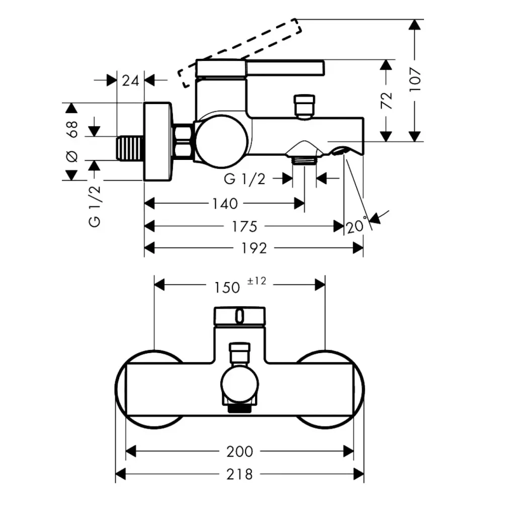 Змішувач для ванни Hansgrohe Zesis S чорний матовий (74420670)- Фото 2