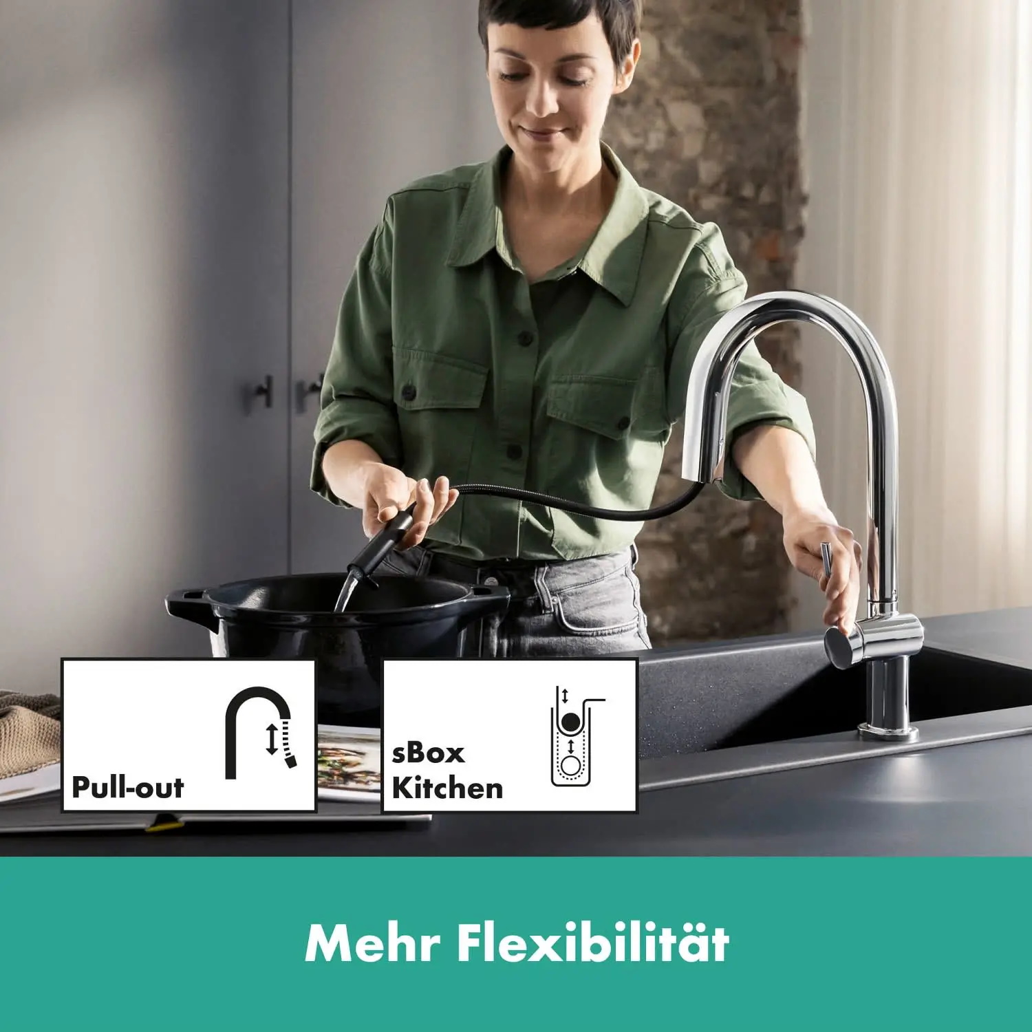 Змішувач для кухні Hansgrohe Aqittura M91&sBox із краном для фільтрованої води- Фото 3