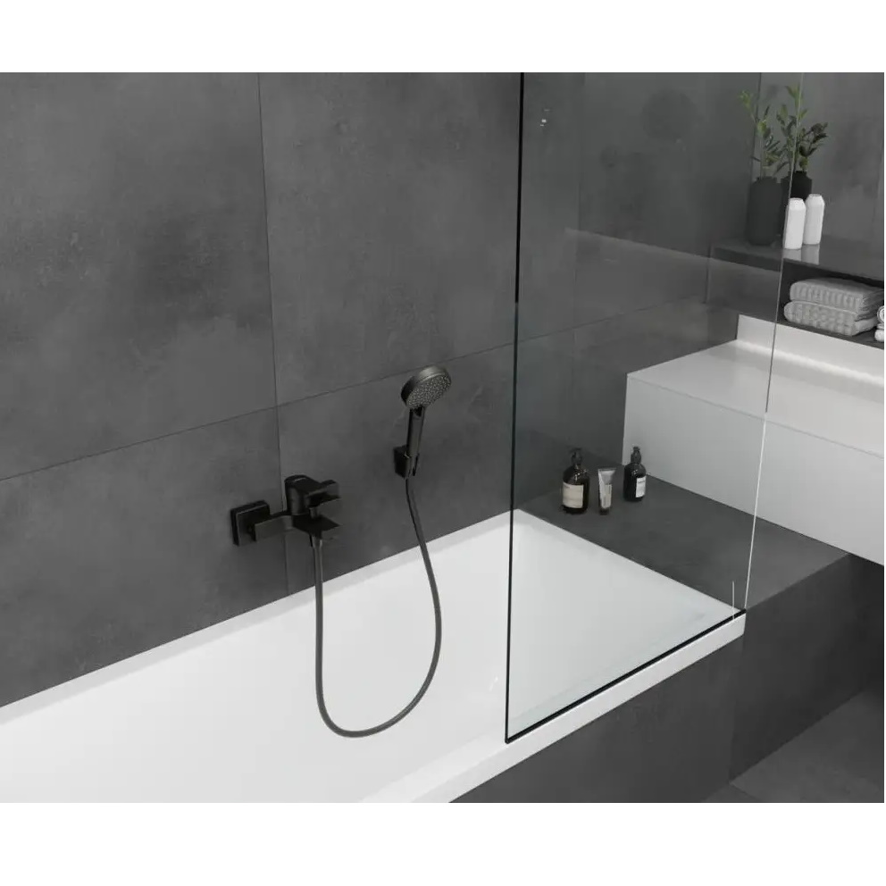 Змішувач для ванни Hansgrohe Vernis Shape чорний матовий - Фото 2