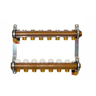 Колектор для теплої підлоги Herz G 3/4 на 8 контурів з термостатичними кран-буксами (1853108)