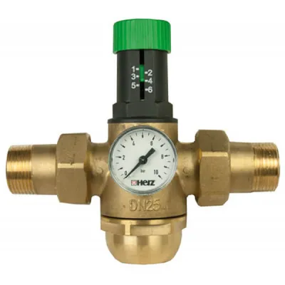 Регулятор тиску води мембранний Herz DN20 3/4 для гарячої води (1268222)