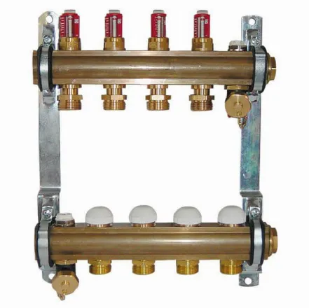 Колектор для теплої підлоги Herz з витратомірами G 3/4 на 6 контурів (1853206)