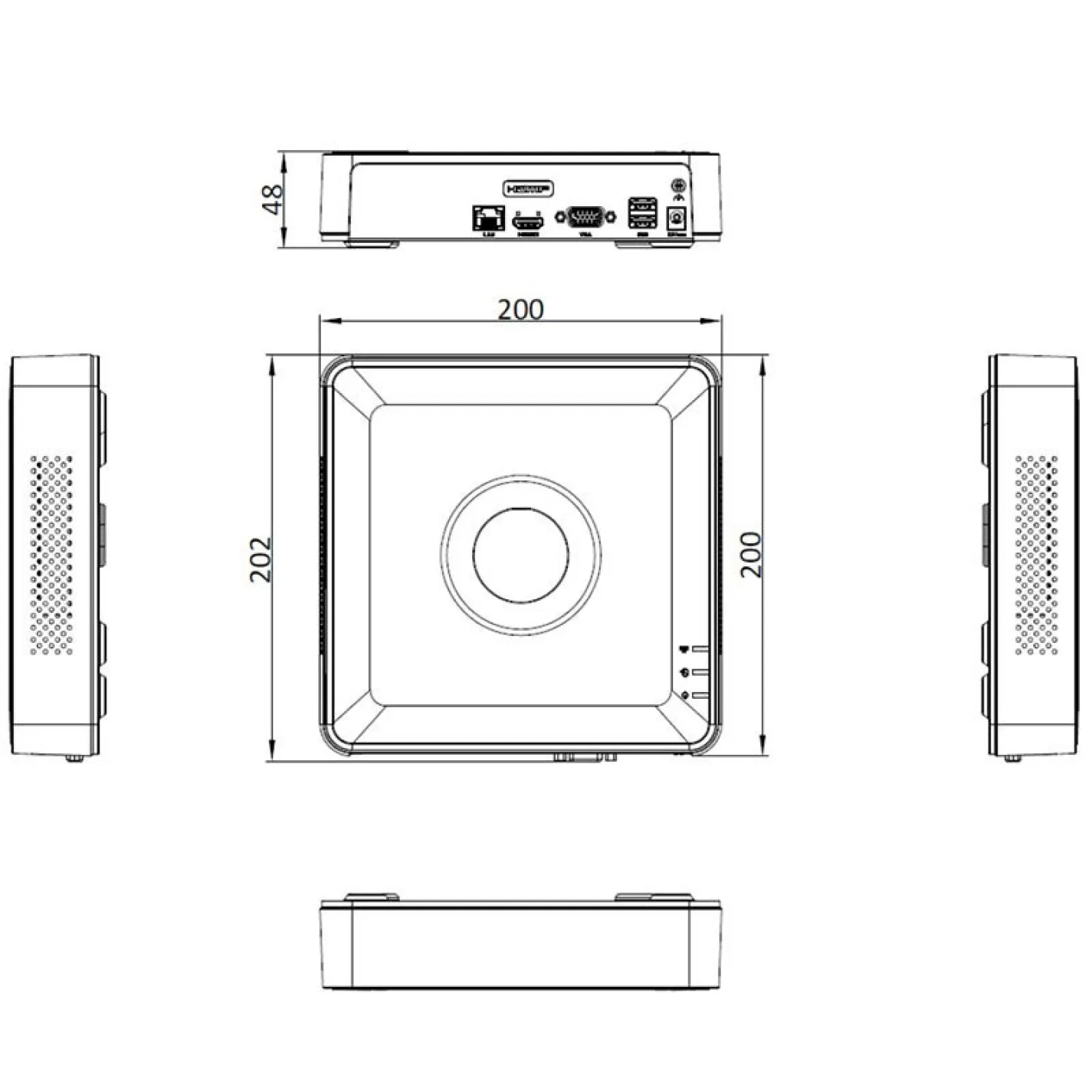 IP-видеорегистратор 4-канальный Hikvision DS-7104NI-Q1(D) 6Mp - Фото 3