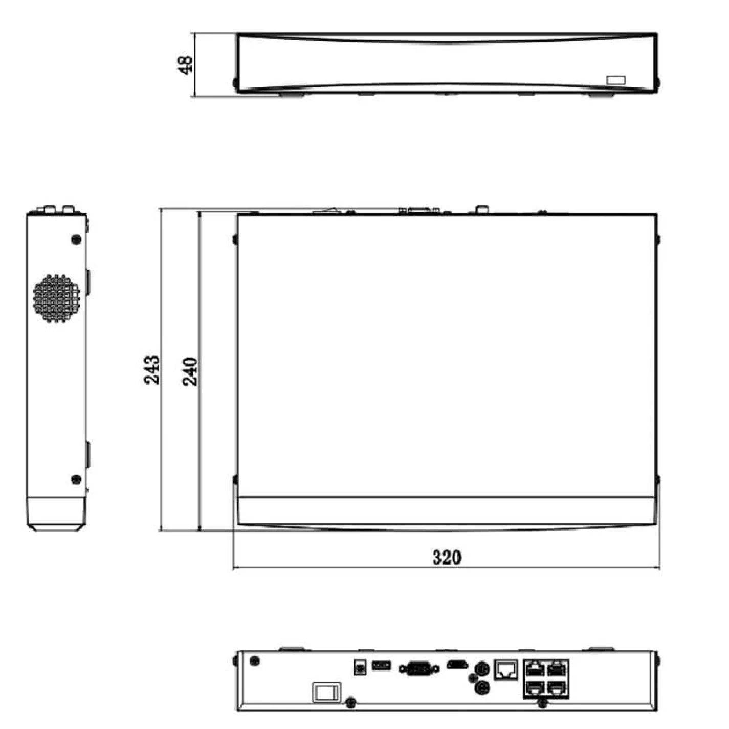 NVR відеореєстратор з PoE Hikvision DS-7604NXI-K1/4P(D) 4-канальний - Фото 3