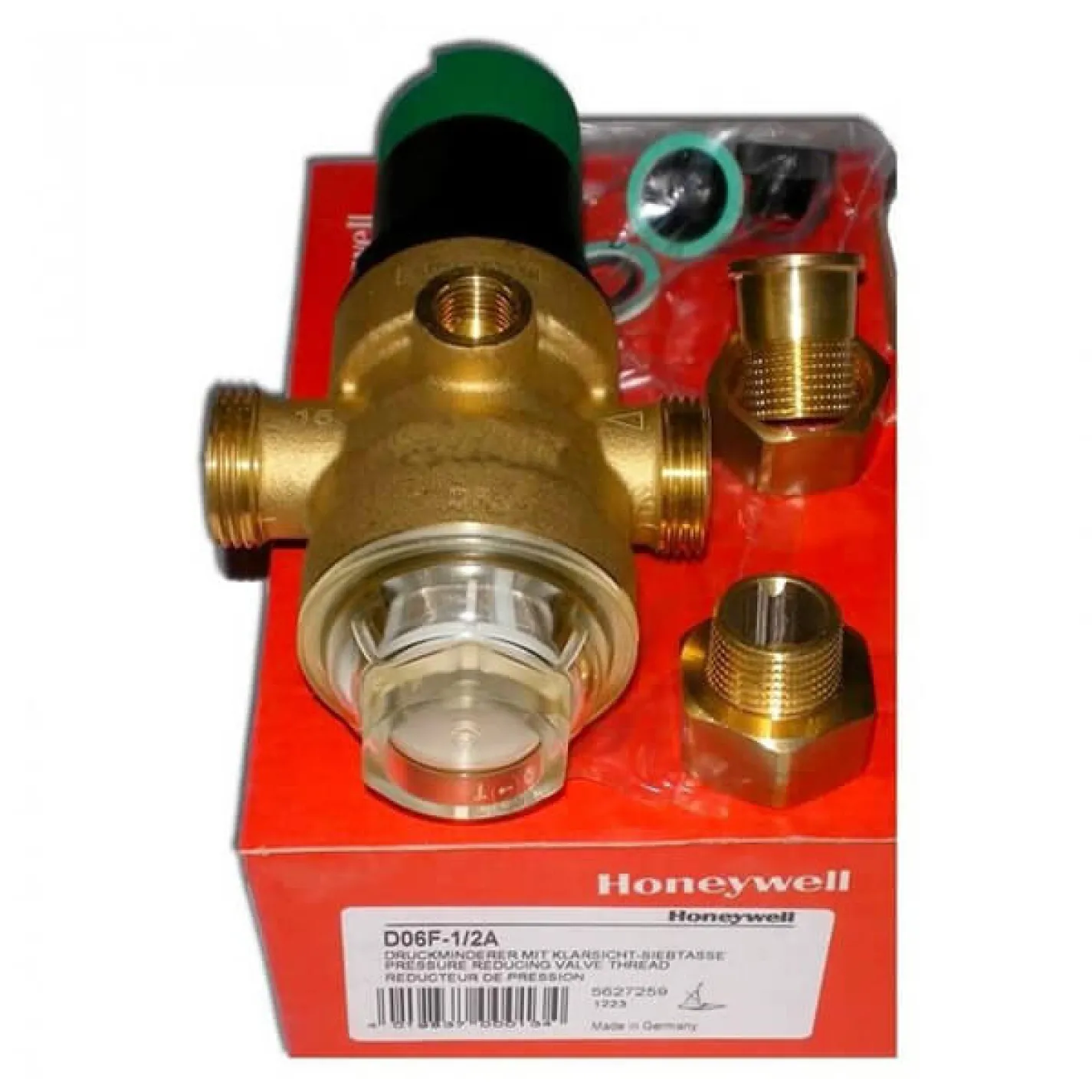 Регулятор тиску води мембранний Honeywell Resideo Braukmann D06F-1/2A на холодну воду - Фото 1