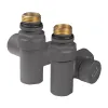 Комплект дизайн кранів під ТЕН Ideale 1/2x1/2 антрацит (22599)- Фото 1