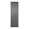 Трубчастый радиатор Ideale Adele 1 колонна 8 секций 1500x472 черный матовый- Фото 1