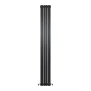 Трубчастый радиатор Ideale Jolanda 2 колонны 4 секції 1800x236 черный матовый- Фото 1