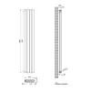 Трубчастый радиатор Ideale Vittoria 2 колонны 4 секції 1800x272 антрацит- Фото 3