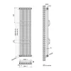Трубчастый радиатор Ideale Zeta 2 колонны 10 секций 1800x460 антрацит- Фото 3