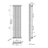 Трубчастый радиатор Ideale Zeta 2 колонны 12 секций 1800x548 белый- Фото 4