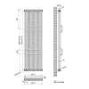 Трубчастый радиатор Ideale Zeta 2 колонны 12 секций 1800x548 антрацит- Фото 2