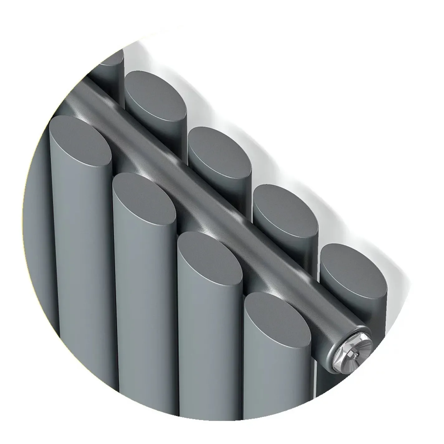 Трубчатый радиатор Ideale Adele 12 2 колонны 5 секций 1800x295 антрацит - Фото 1