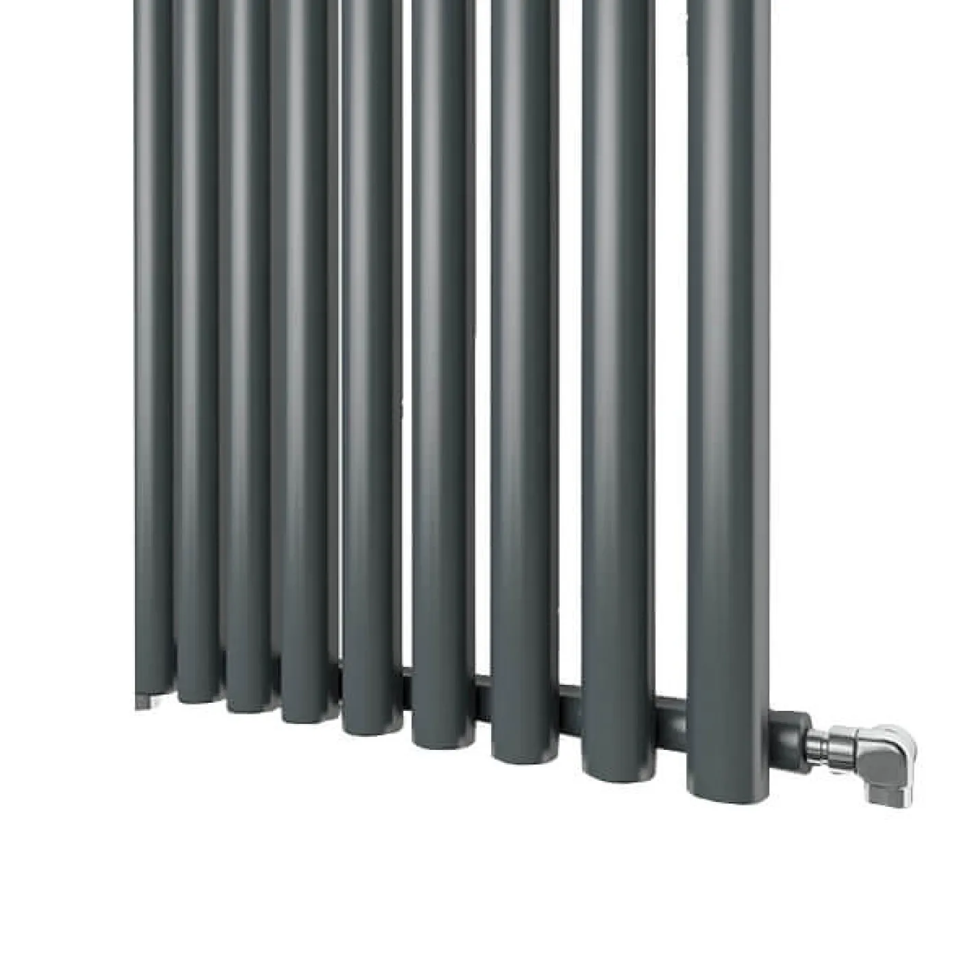 Трубчастый радиатор Ideale Gloria 1 колонна 9 секций антрацит 1800x531 - Фото 1