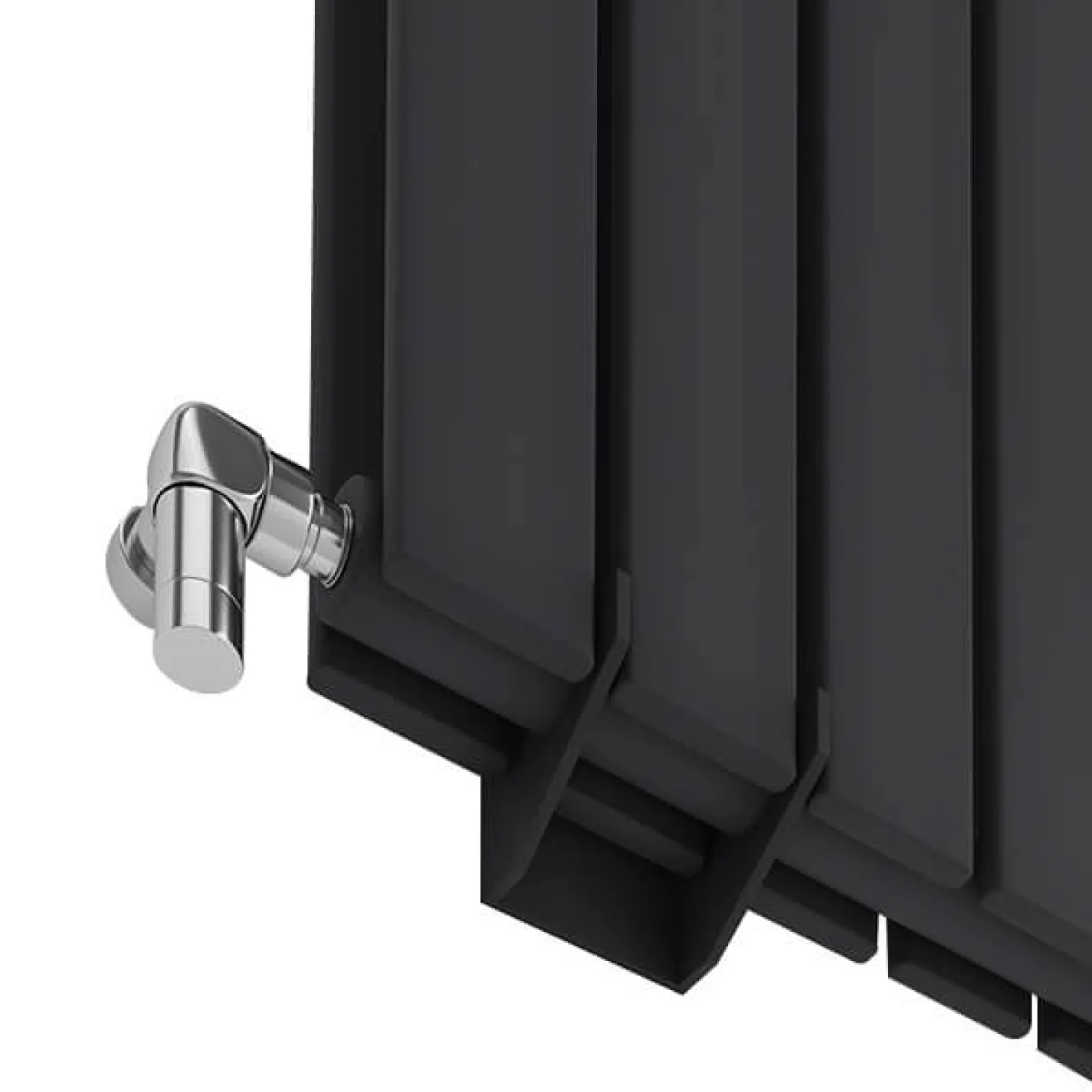 Трубчастый радиатор Ideale Vittoria 2 колонны 5 секций 1800x340 черный матовый - Фото 1