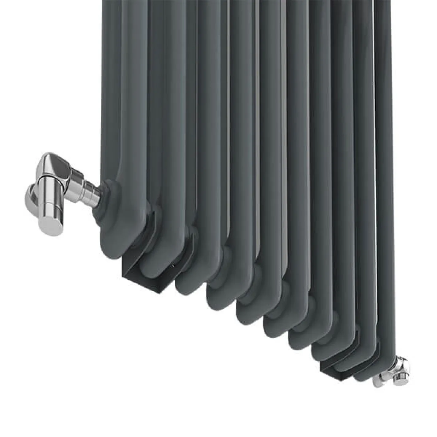 Трубчастый радиатор Ideale Zeta 2 колонны 12 секций 1800x548 антрацит - Фото 2