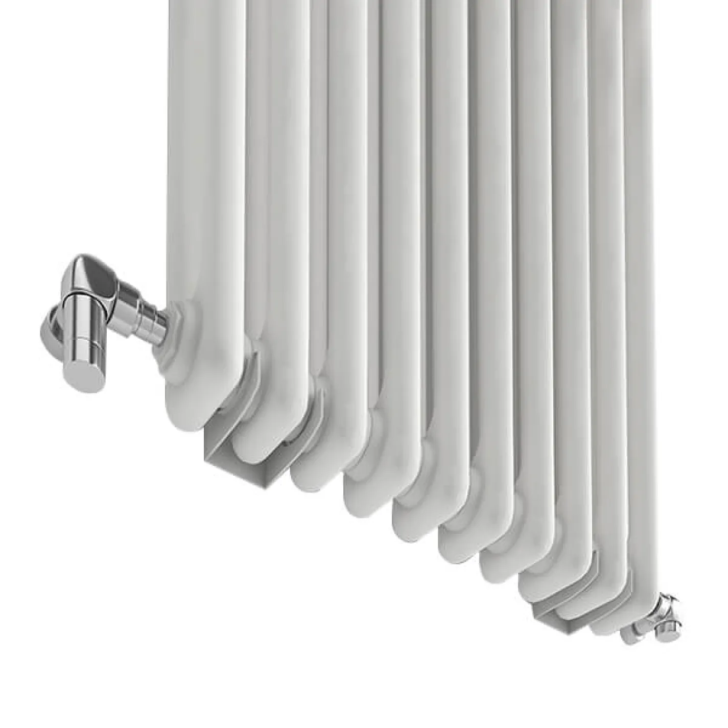 Трубчастый радиатор Ideale Zeta 2 колонны 10 секций 1800x460 белый матовый - Фото 2