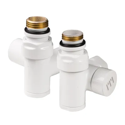 Комплект дизайн кранов под ТЭН Ideale 1/2x1/2 белый (22598)