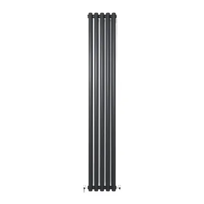 Радиатор дизайнерский IDEALE GLORIA 2 колонны 5 секций 1800x295 черный матовый