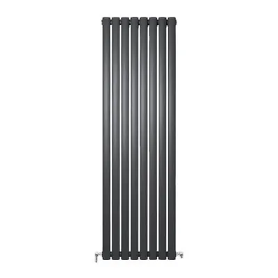 Трубчастый радиатор Ideale Adele 1 колонна 8 секций 1500x472 черный матовый